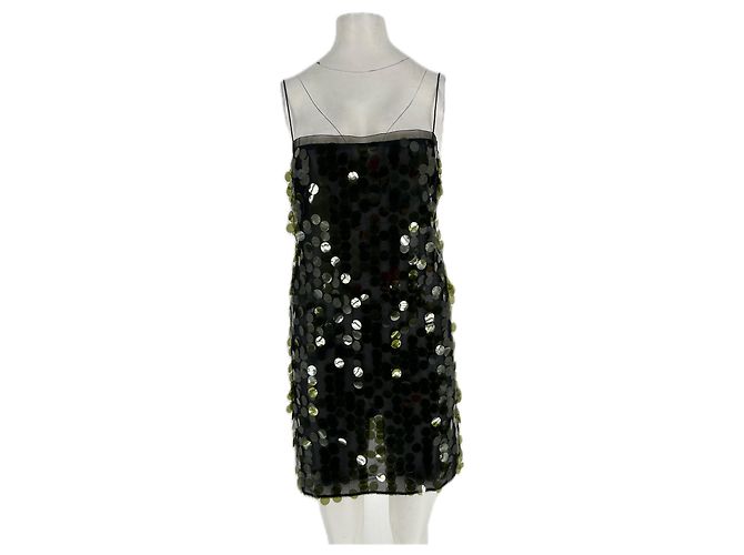 Autre Marque Schwarzes Paillettenkleid