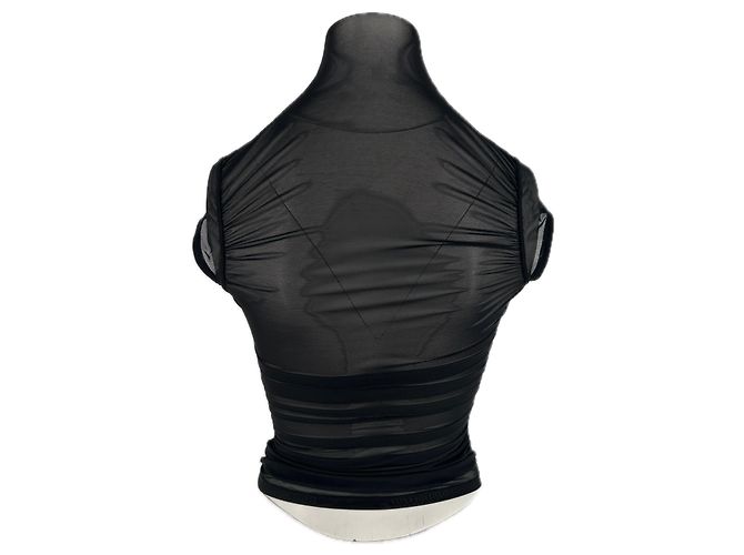 Autre Marque FANCI CLUB Transparentes schwarzes Top
