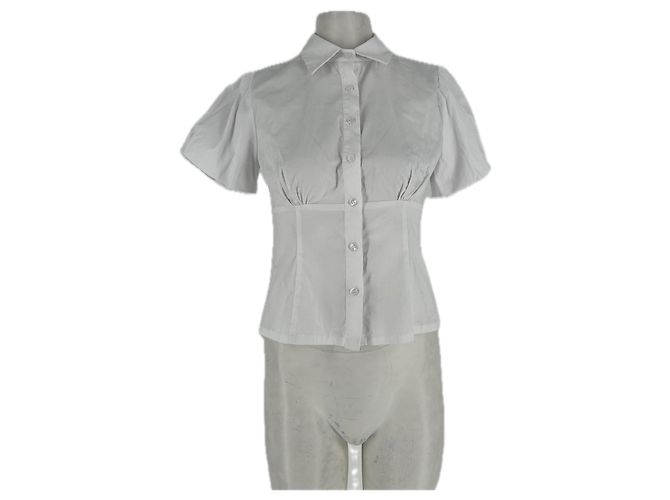 Autre Marque Camisa blanca de algodón Blanco