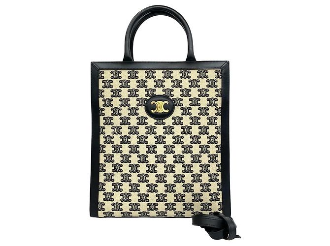 Céline Borsa a tracolla Celine Vertical Cabas Triomphe Nero Crudo