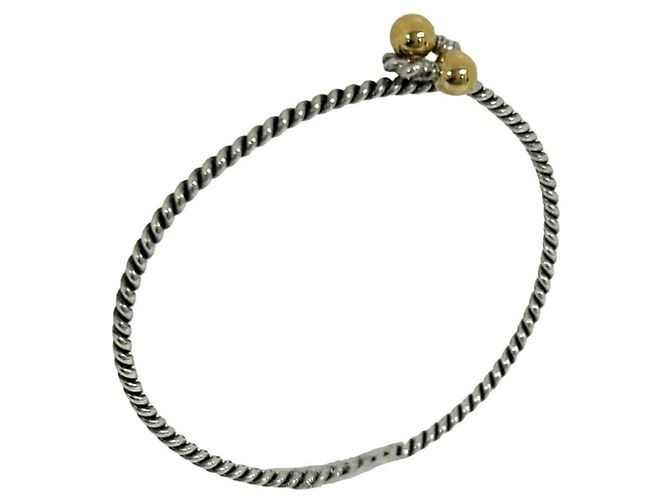 Pulseira Twist Hook & Eye Tiffany & Co. Prata Dourado