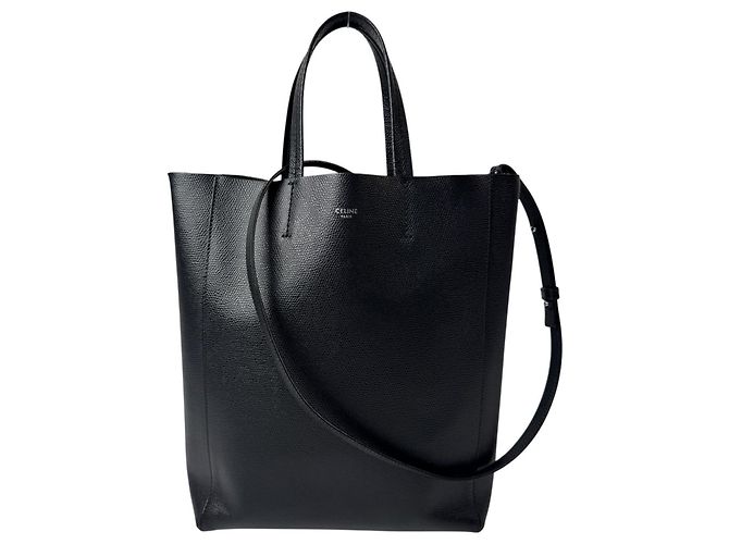 Céline Celine Vertical Cabas Small 2-Way Tote Bag Black