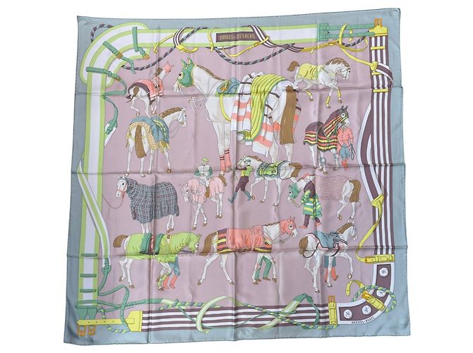 Hermès Pañuelo Hermes Carre 90 Ronds de Marche Multicolor
