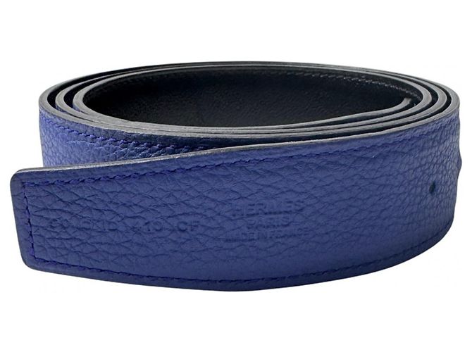 Hermès Hermes Reversible Belt C Stamp in Black/Blue