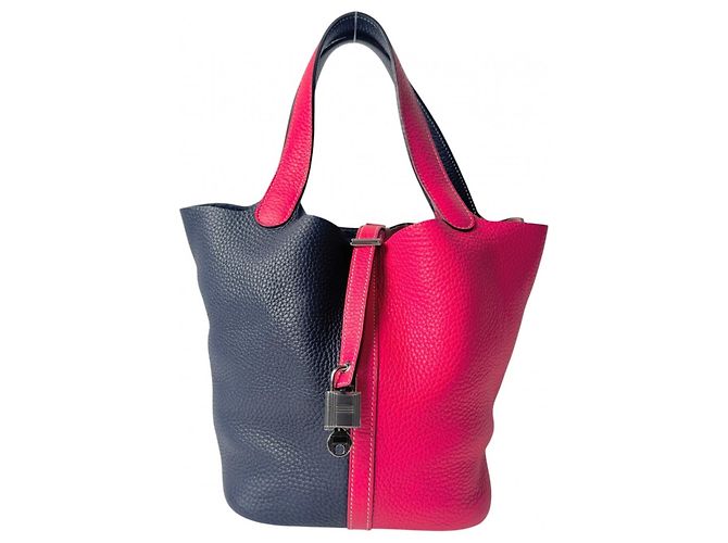 Hermès Bolsa Hermes Picotin Lock MM Azul