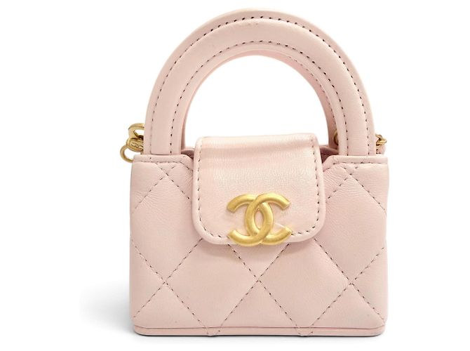 Chanel Coco Mark Mini Kelly Micro Bag Charm Rosa