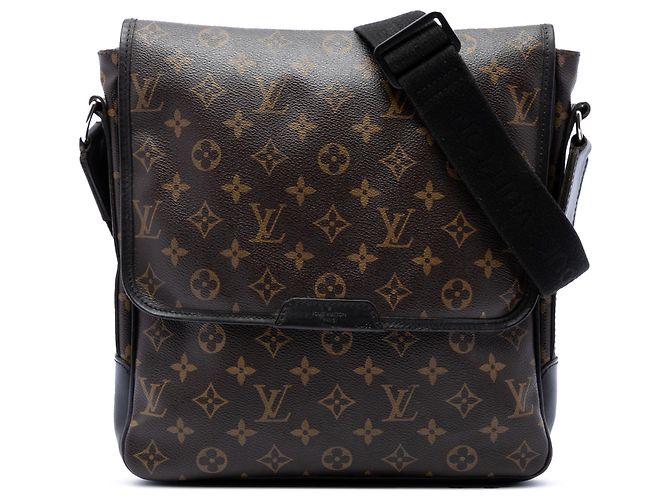 Louis Vuitton Brown Monogram Macassar Bass MM Castaño