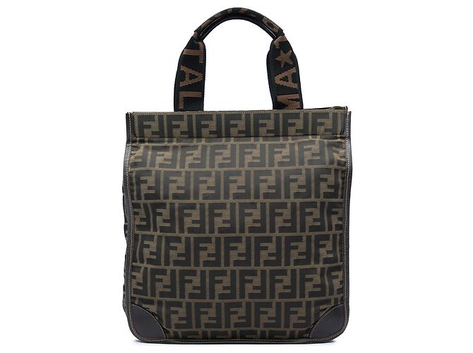 Fendi Brown Zucca Canvas Foldable Tote