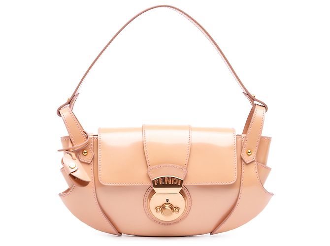 Bolsa de ombro Compilation Fendi em couro bege