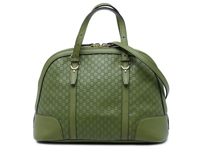 Gucci Green Small Microguccissima Nice Dome Satchel Handtasche Grün Olivgrün