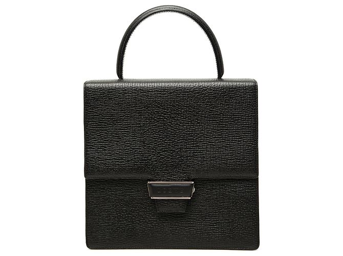 LOEWE Handtasche aus strukturiertem schwarzem Leder