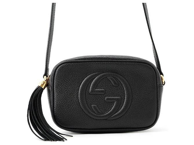 Bolsa Gucci Soho Disco em pele preta Preto