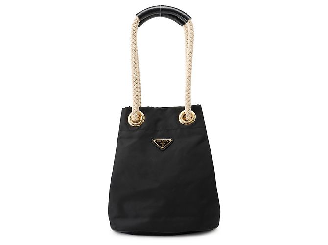 Prada Triangle Mariner Small Bucket Bag Noir