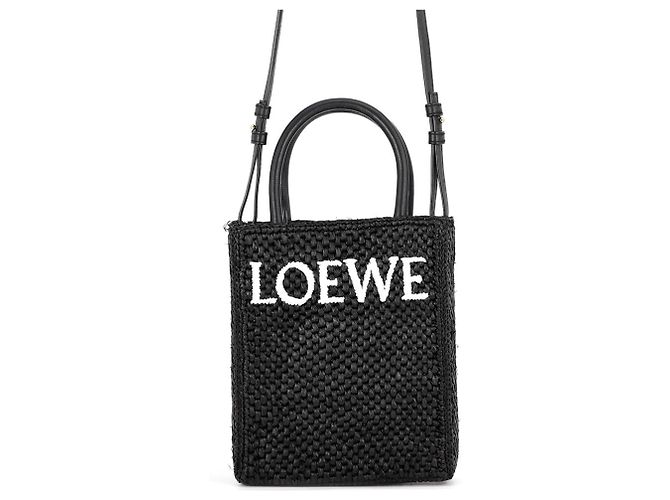 Loewe Standard A5 Tote Handtasche Schwarz Weiß
