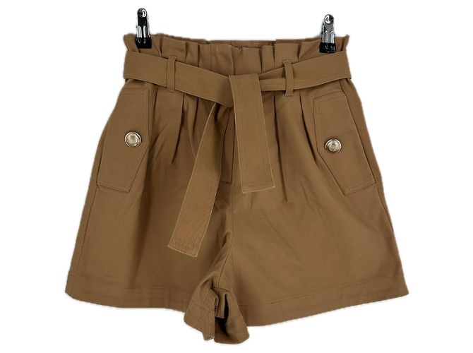 Pantalones cortos Maje marrones de algodón Castaño