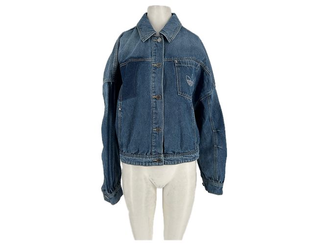 Adidas Jeansjacke blau