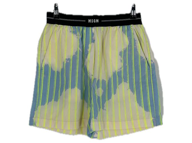 Msgm Cloud Shorts Blau Baumwolle 