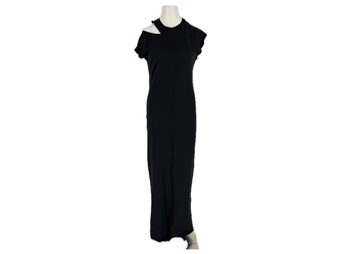 Diesel Schwarzes Maxi-Kleid mit Cut-Outs