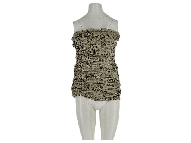 Ermanno Scervino Bedruckter Bustier in Beige