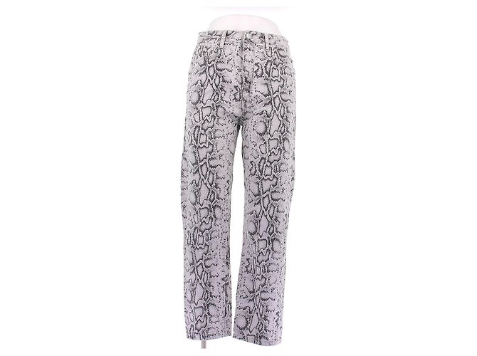 Alexander Wang Weiße Jeans mit Python-Print 