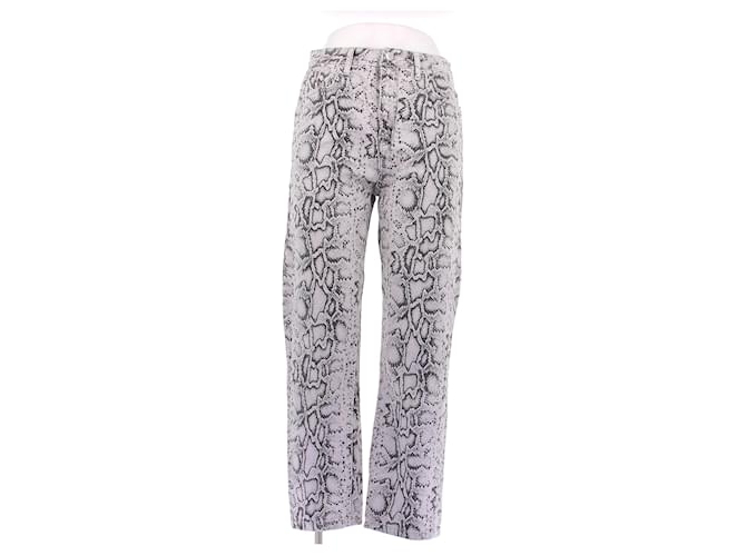 Alexander Wang Jean blanc à imprimé python White