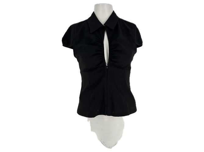 Autre Marque Camicia nera in poliestere S Nero