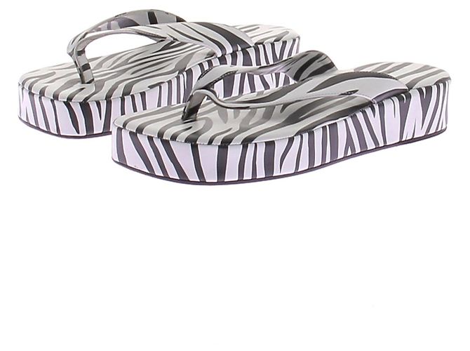 Sandali Amina Muaddi Zebra in pelle bianca 38 Bianco