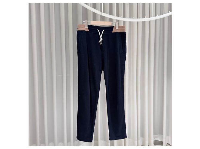 Brunello Cucinelli Cotton Training Pants Blue