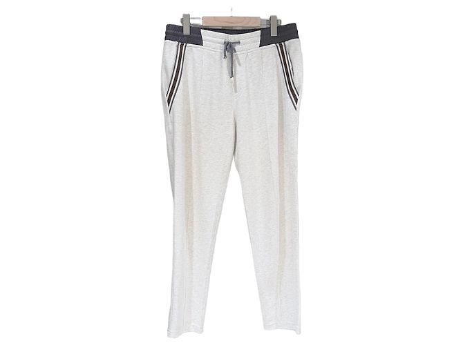 Brunello Cucinelli Cotton Training Pants for Men White