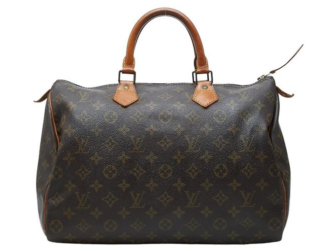 Bolsa Boston Louis Vuitton Monogram Speedy 35 Marrom