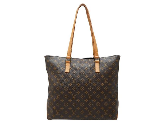 Louis Vuitton Monogram Cabas Mezzo Tote Bag Braun