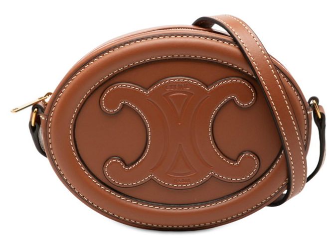 Céline Bolsa de ombro e tiracolo Celine Triomphe Oval Purse Cuir Marrom