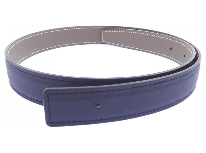 Hermès Cintura reversibile Hermes 24mm Nero Beige