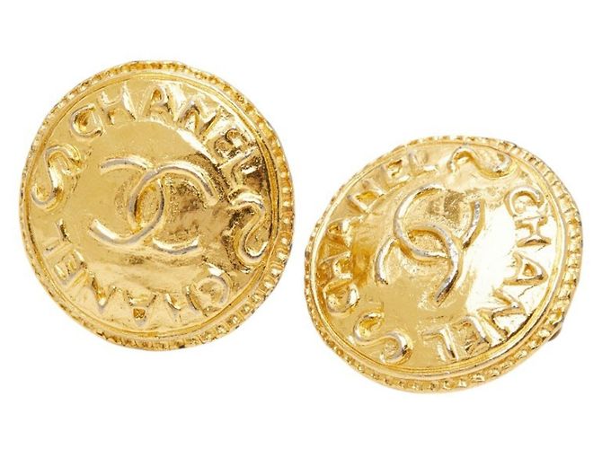 Orecchini rotondi Chanel Coco Mark D'oro