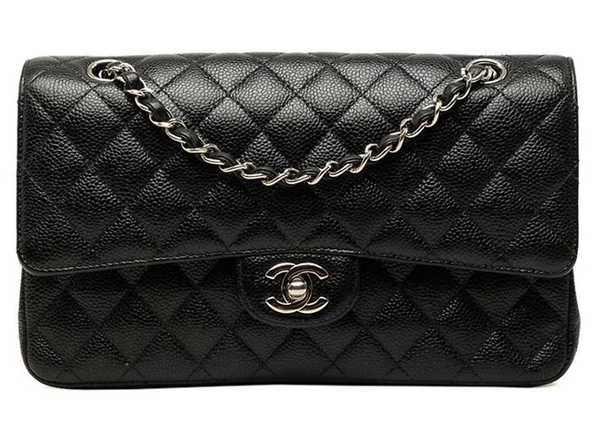 Borsa a tracolla Chanel Matelassé Double Flap Nero