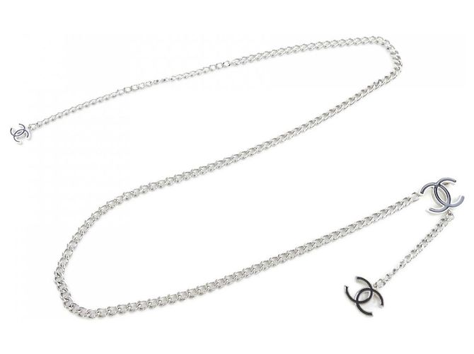 Cinturón de cadena plateada Chanel Plata