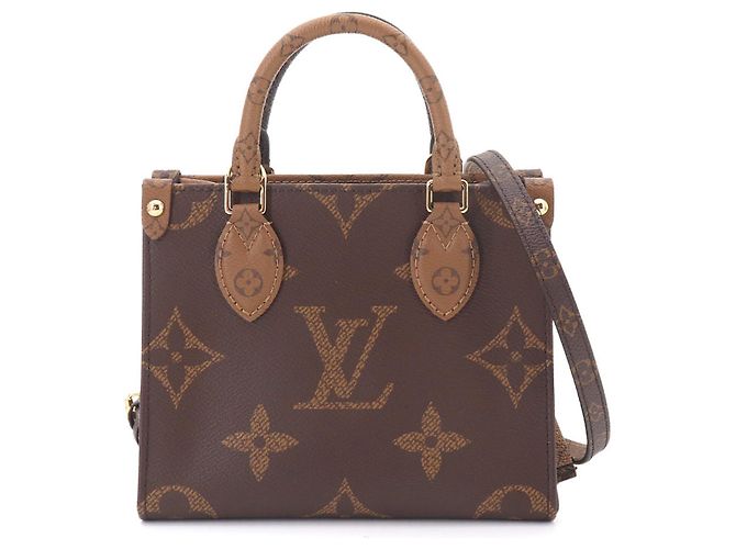 Borsa Louis Vuitton OnTheGo BB Monogram Giant Reverse Marrone