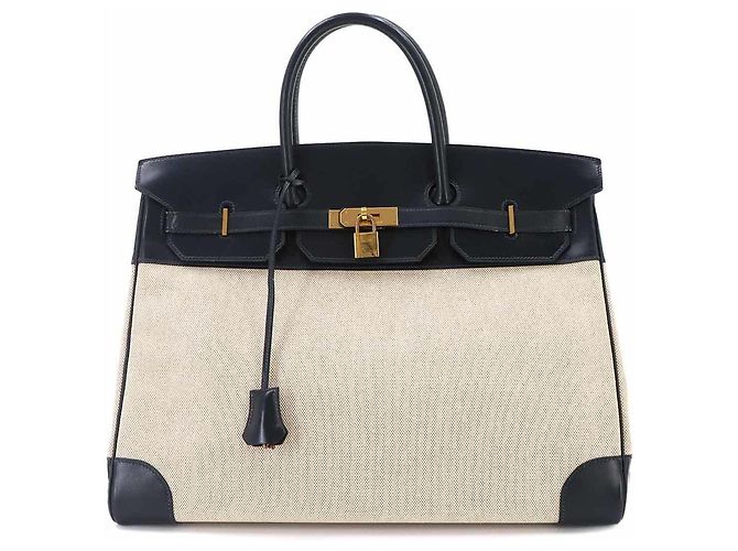 Hermès Borsa Hermes Birkin 40 Blu Beige 