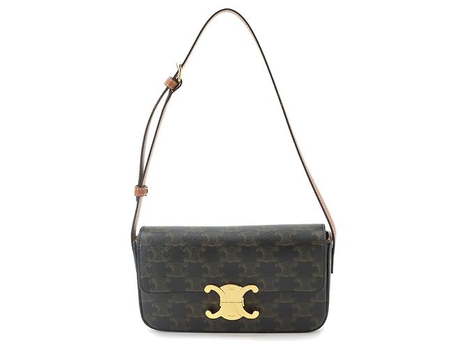 Céline Borsa a tracolla Celine Triomphe Claude Marrone Nero 