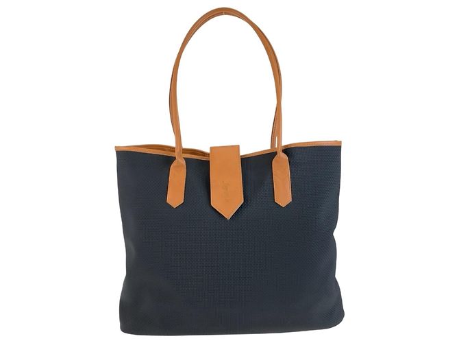 Borsa Tote Yves Saint Laurent Nera e Marrone Nero