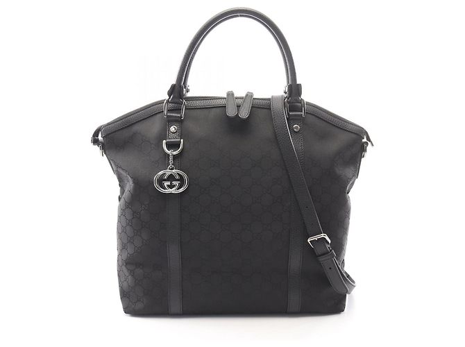 Borsa Tote Gucci GG Pattern Interlocking G Nero