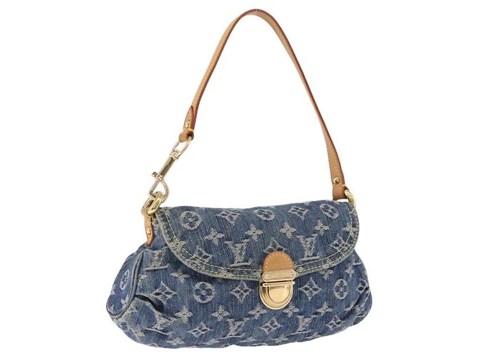LOUIS VUITTON Monogram Denim Mini Preity Shoulder Bag Blue M95050 Auth 195231SAM Blau