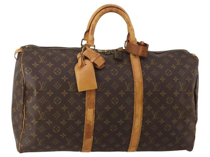 LOUIS VUITTON Bolsa Boston Monogram Keepall 50 M41426 Auth LV 192676 Monograma