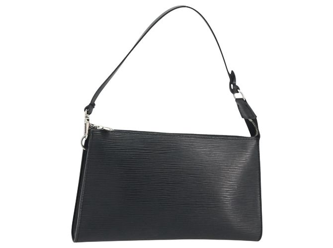 LOUIS VUITTON Epi Pochette Accessoires Accessory Pouch Black M52982 Auth 195419V