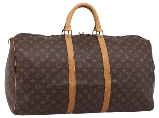LOUIS VUITTON Monogram Keepall 55 Boston Bag M41424 LV Auth ka5681 Monograma