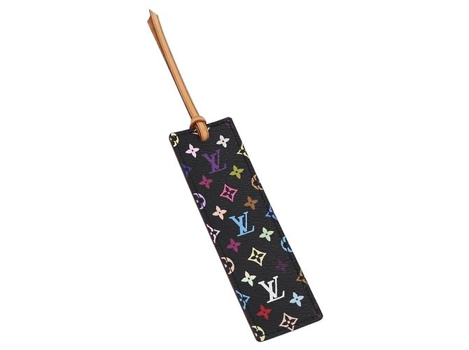 LOUIS VUITTON Monogram Multicolor Mark Page Kadu Bookmark M99197 LV Auth 196472V Black