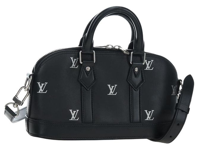 LOUIS VUITTON Bolsa Alma EW Couro de bezerro Preto M24529 LV Auth 192473SAM