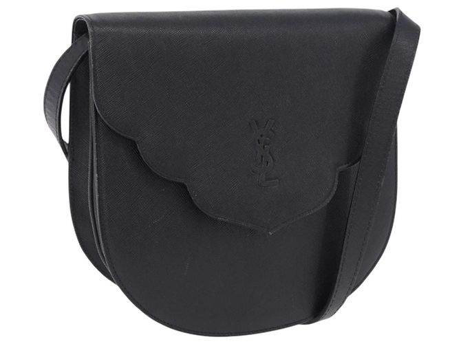 Borsa a tracolla SAINT LAURENT in pelle nera e oro autentica ka5683 Nero D'oro