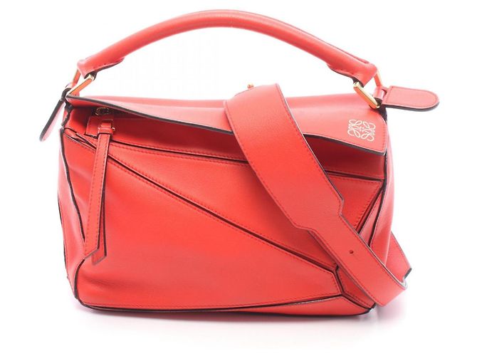 Borsa Puzzle Loewe Piccola Rosso