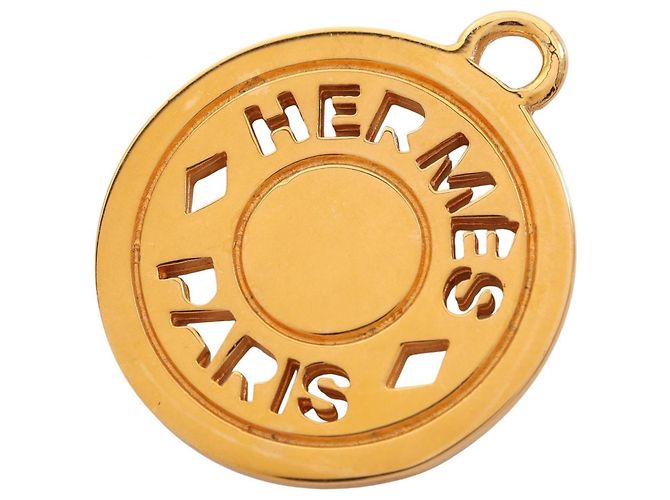 Hermès Hermes vergoldete Halskette mit Anhänger Golden